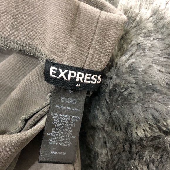 EXPRESS OLIVE GREEN GRAY JEGGINGS LEGGING STRETCHABLE PANT SZ M - Picture 4 of 4
